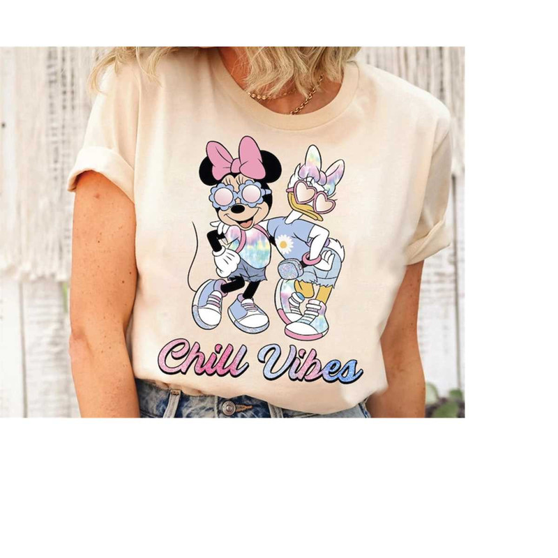 Disney Minnie and Daisy Besties Chill Vibes Shirt, Mickey and Friends Shirt, WDW Family Vacation Shirt, Disneyland Magic.jpg