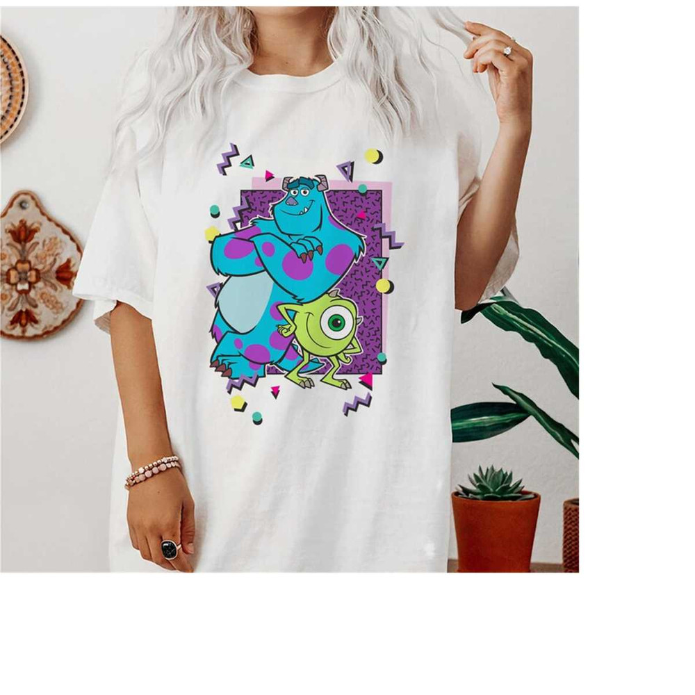Disney Monsters Inc. Mike And Sully 90's Style T-Shirt, Disneyland Family Matching Shirt, Magic Kingdom, WDW Epcot Theme.jpg