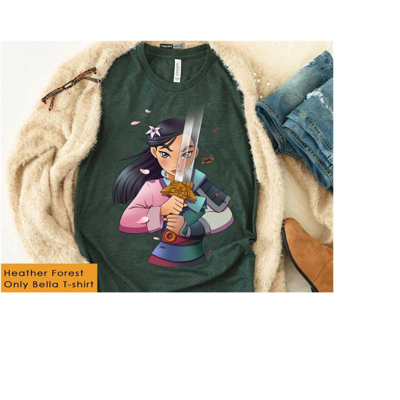 Disney Mulan Anime Half Girl Half Warrior Graphic T-Shirt, Disney Princess Shirt, WDW Family Vacation Shirt, Disneyland.jpg