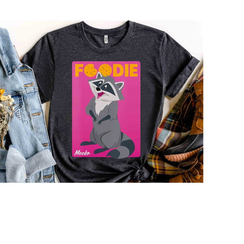 Disney Pocahontas Funny Meeko Raccoon Foodie Shirt, WDW Magic Kingdom Holiday Unisex T-shirt Family Birthday Gift Adult.jpg