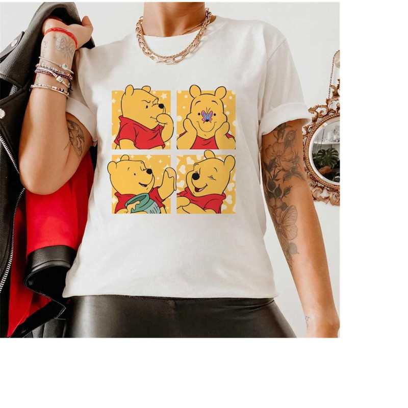 Disney Pooh Portrait Boxes Shirt, Disney Cute Pooh Winnie The Pooh Shirt, Disneyland Trip Gift, WDW Matching Family Shir.jpg