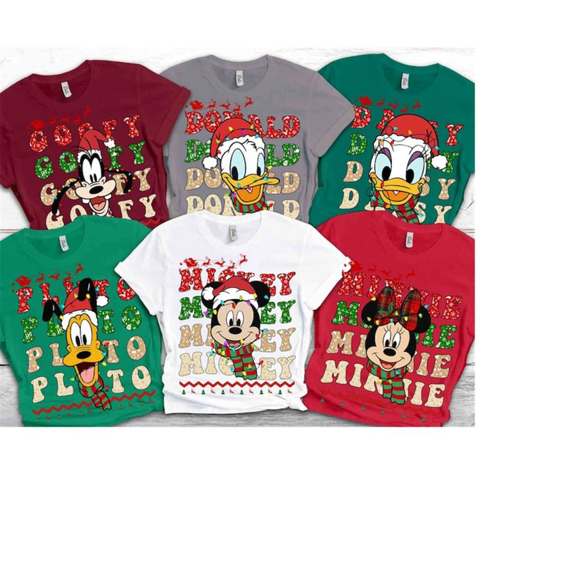 Disney Santa Mickey and Friends Christmas Family Matching T-shirt, Custom All Characters Xmas Tee, Disney Family Very Me.jpg
