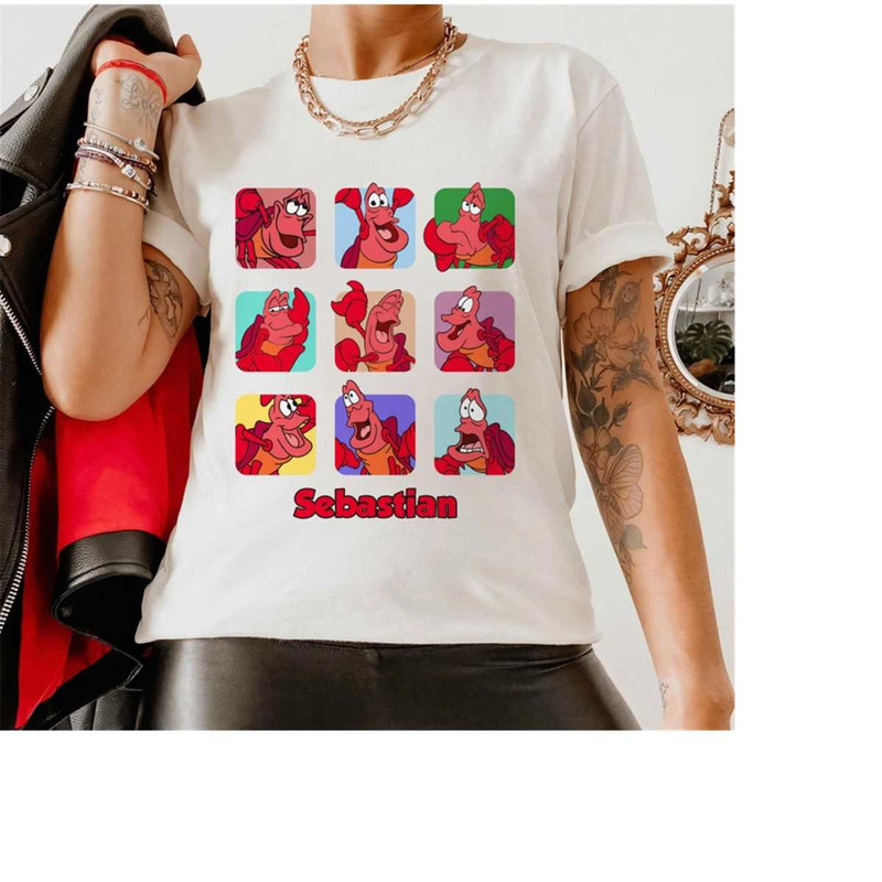 Disney Sebastian Moods T-Shirt, The Little Mermaid Shirt,Disney Characters Shirt,Disneyland Trip Gift, Matching Family S.jpg