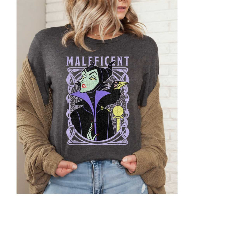 Disney Sleeping Beauty Maleficent Old School Poster Shirt, Disneyland Family Matching Shirt, Magic Kingdom Tee, WDW Epco.jpg