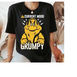 disney snow white grumpy mood graphic t-shirt, disneyland family matching shirt, magic kingdom, wdw epcot theme park 1