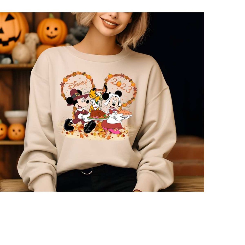 Disney Thanksgiving Dinner Sweatshirt, Mickey Thanksgiving Shirt, Minnie Thanksgiving Shirt, Disney Fall Castle Shirt, D.jpg