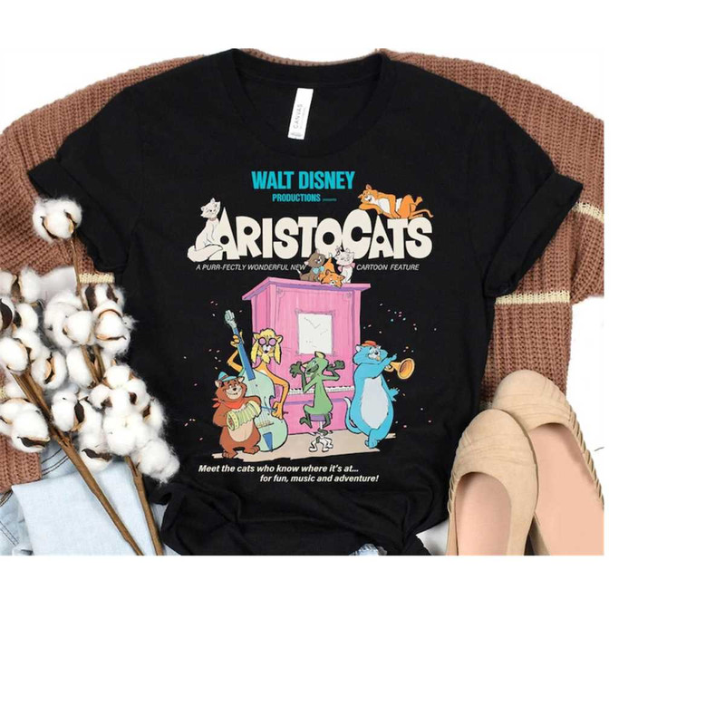Disney The Aristocats Cats Playing Piano T-Shirt, Disneyland Family Matching Shirt, Magic Kingdom Tee, WDW Epcot Theme P.jpg