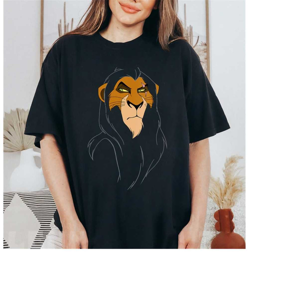 Disney The Lion King Scar Large Face Disneyland Family Matching Shirt, Magic Kingdom Tee, WDW Epcot Theme Park.jpg