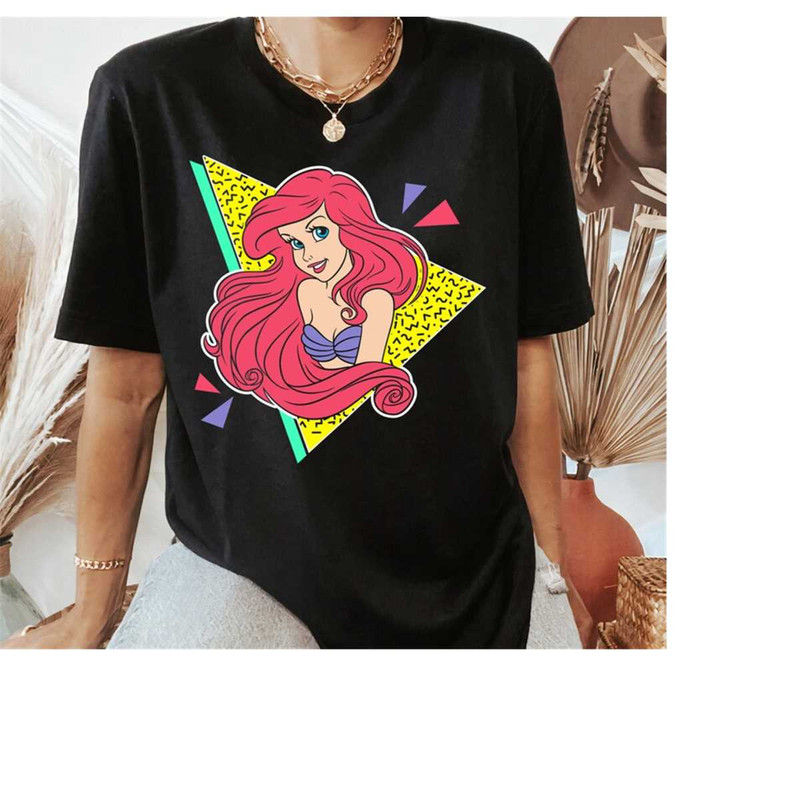 Disney The Little Mermaid Ariel Retro 80's Style Shirt, Disneyland Family Matching Shirt, Magic Kingdom, WDW Epcot Theme.jpg