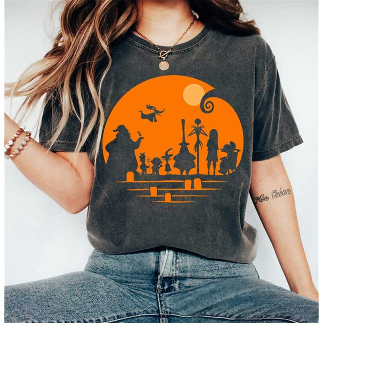 Disney The Nightmare Before Christmas Halloween Silhouette T-Shirt, Jack Skellington Shirt, Disneyland Halloween Matchin.jpg