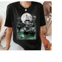 disney the nightmare before christmas haunted scene t-shirt, jack skellington halloween tee, disneyland halloween matchi