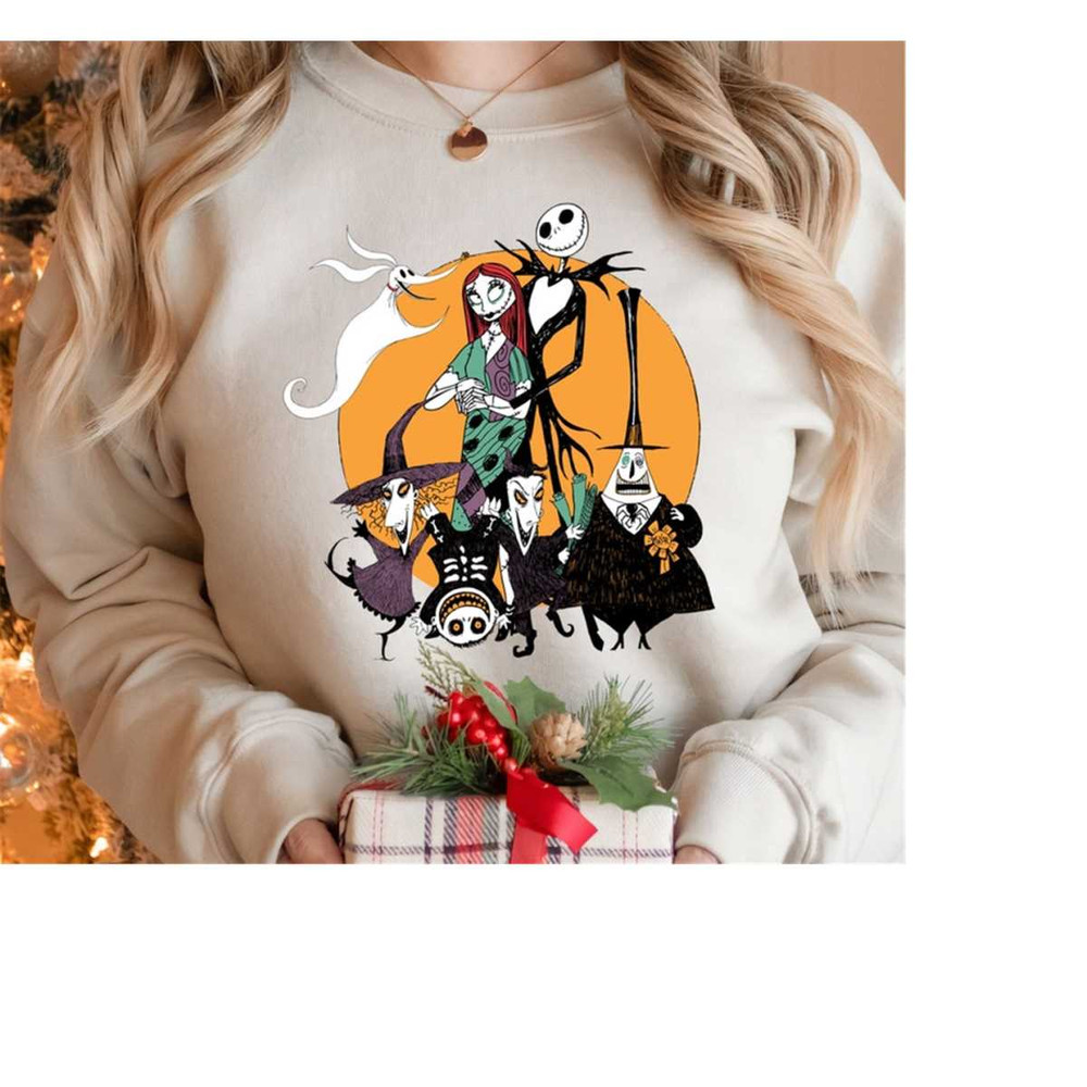 Disney The Nightmare Before Christmas Jack Skellington and Friends Group Together Halloween Shirt,Disneyland Halloween M.jpg