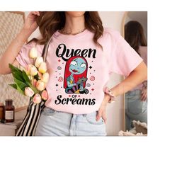 disney the nightmare before christmas sally queen of screams shirt, jack skellington halloween, disneyland halloween mat