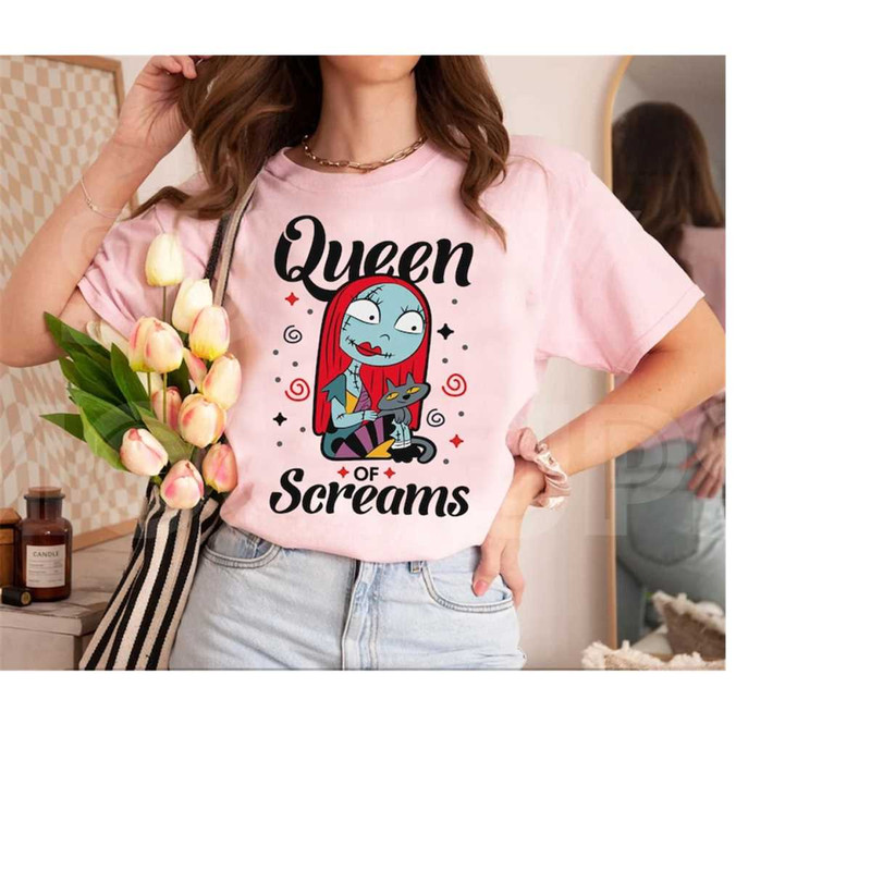Disney The Nightmare Before Christmas Sally Queen of Screams Shirt, Jack Skellington Halloween, Disneyland Halloween Mat.jpg