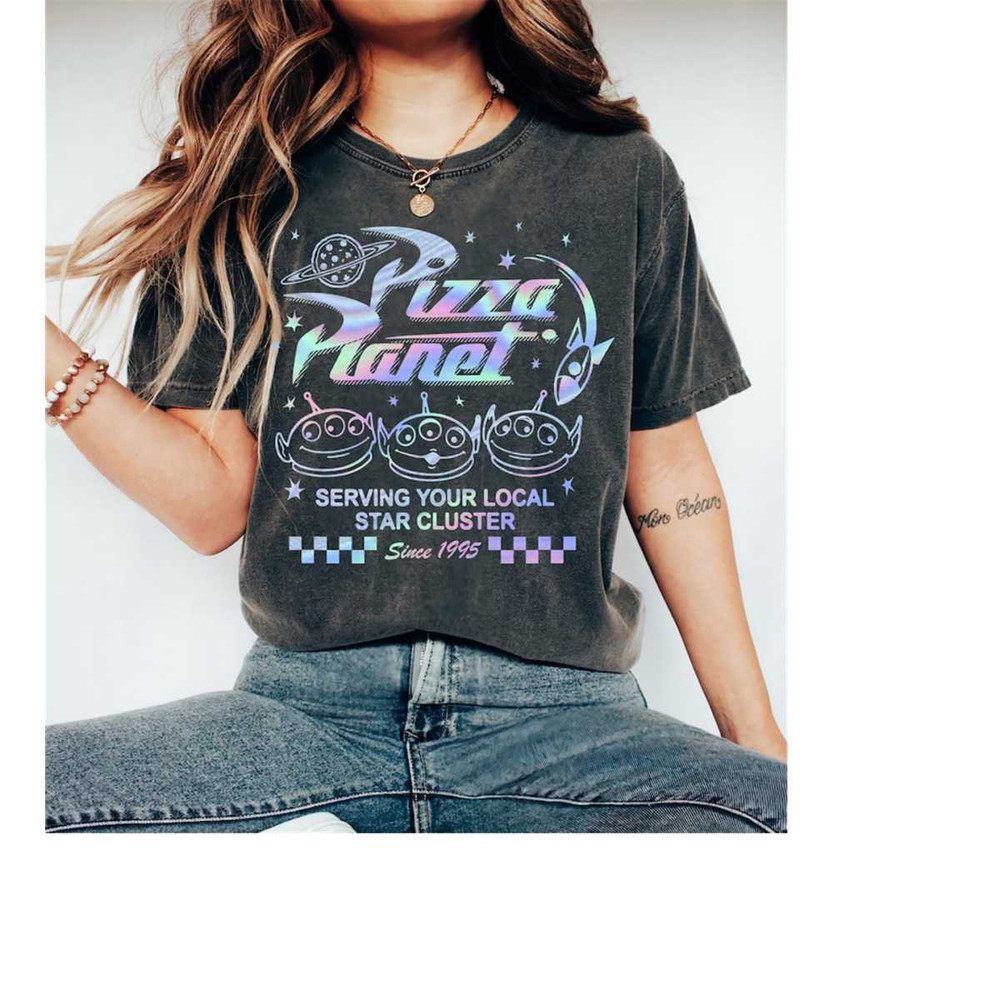 Disney Toy Story 3 Pizza Planet Aliens Hologram T-Shirt, Disneyland Family Matching Shirt, Magic Kingdom, WDW Epcot Them.jpg