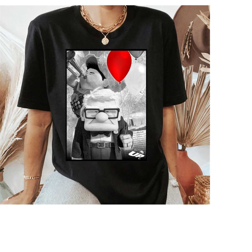 Disney Up Carl Russell Trumpet Red Balloon Shirt, Disneyland Family Matching Shirt, Magic Kingdom Tee, WDW Epcot Theme P.jpg