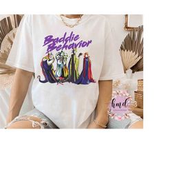 disney villains characters baddie behavior t-shirt, ursula cruella maleficent evil queen tee, magic kingdom disneyland f