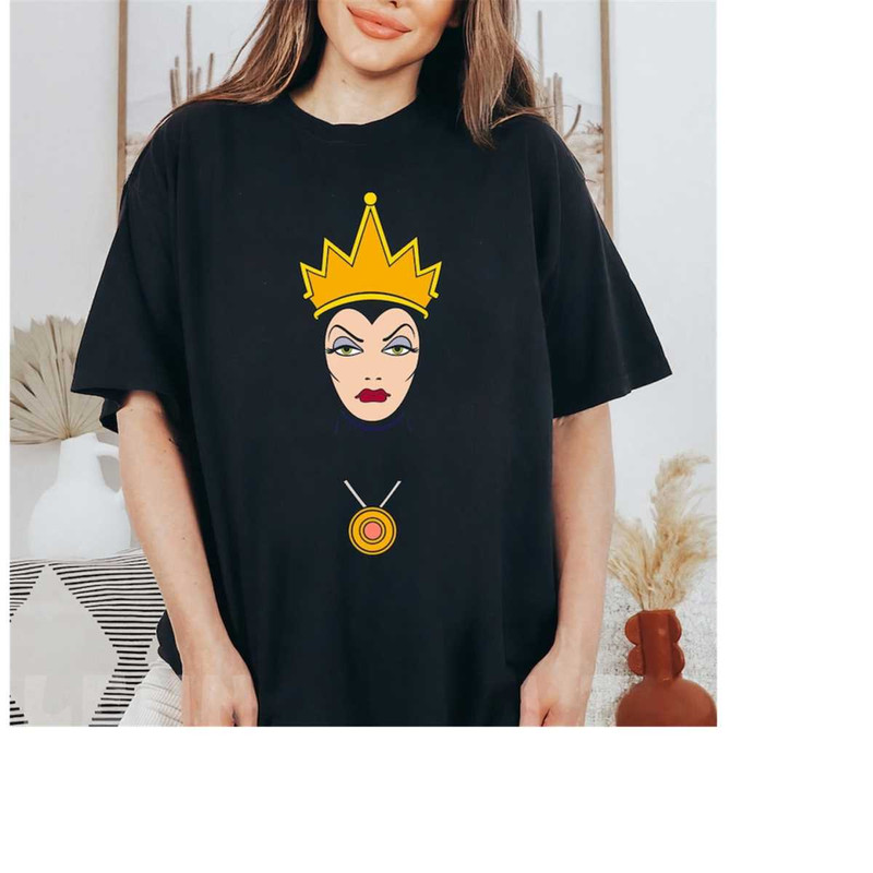 Disney Villains Evil Queen Big Face T-Shirt, Disneyland Family Matching Shirt, Magic Kingdom Tee, WDW Epcot Theme Park.jpg