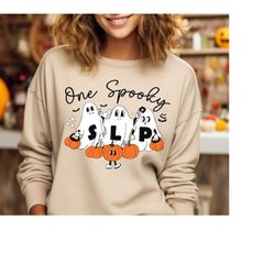 halloween slp sweatshirt, speech therapist halloween tee, one spooky slp shirt, trick or speech shirt, speech language p