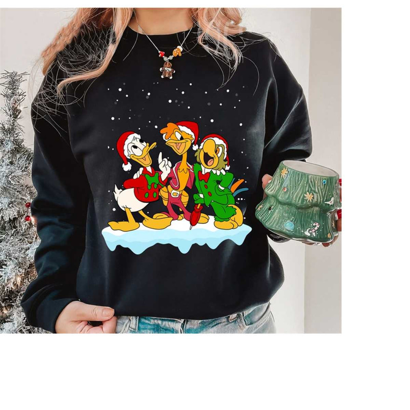 Cute Disney Santa Three Callaberos Christmas Lights Snow Shirt, Panchito Donald Jose Christmas, Disneyland Mickey's Very.jpg