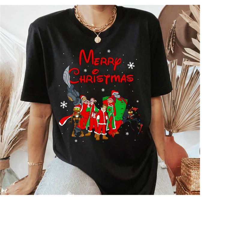 Cute Disney Treasure Planet Group Christmas Lights, Merry Xmas Christmas Squad, Mickey's Very Merry Xmas Party Tee, Disn.jpg