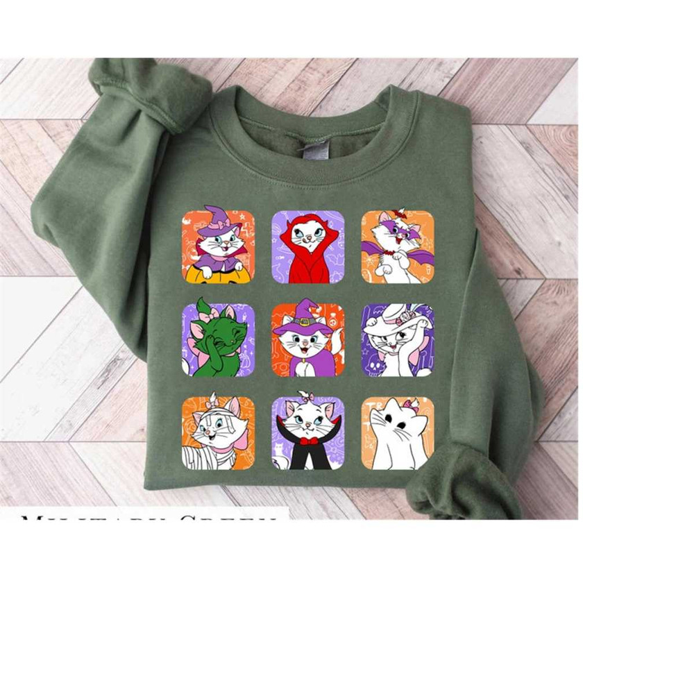 Cute The Aristocats Marie Cat Halloween Costume Shirt, Marie Vampire Witch Halloween Pumpkin Shirt, Disney Spooky Season.jpg