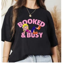 disney channel lizzie mcguire animated lizzie booked busy tshirt, disneyland family trip vacation gift unisex adult t