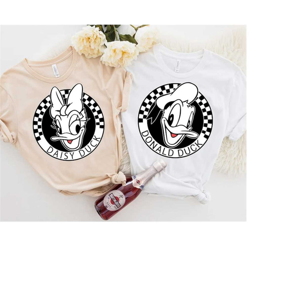 Disney Donald Duck Face Mickey And Friends Checkerboard Circle Unisex Adult T-shirt Kid Shirt Long Sleeve Hoodie Sweatsh.jpg