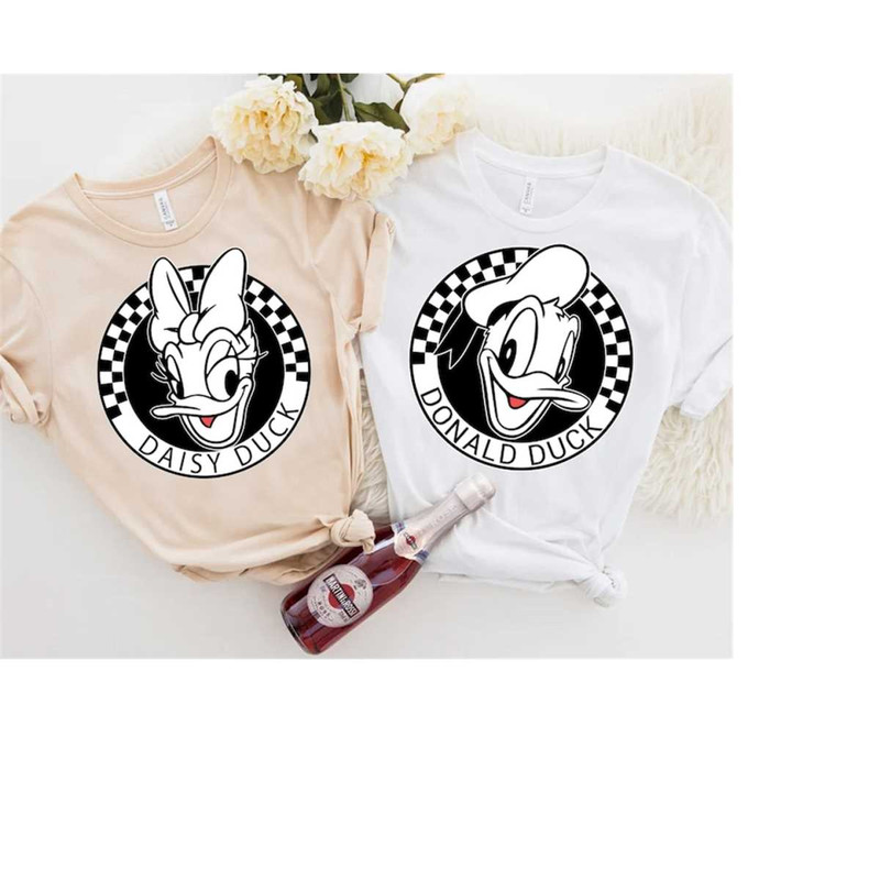 Disney Donald Duck Face Mickey And Friends Checkerboard Circle Unisex Adult T-shirt Kid Shirt Long Sleeve Hoodie Sweatsh.jpg