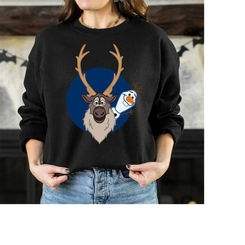 Disney Frozen 2 Olaf and Sven T-Shirt Unisex Tee Adult T-shirt Kid Shirt Long Sleeve Hoodie Sweatshirt Women's Tank.jpg