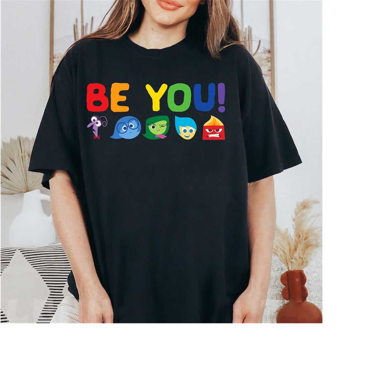 Disney Inside Out Be You Rainbow T-Shirt, Disneyland Family Matching Shirt, Magic Kingdom Tee, WDW Epcot Theme Park.jpg
