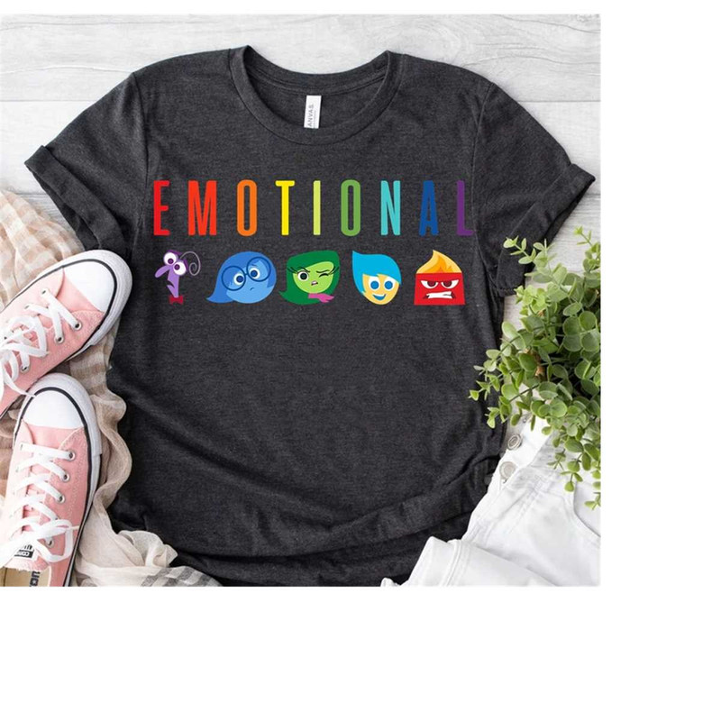 Disney Inside Out Emotional Rainbow T-Shirt, Joy Disgust Fear Sadness Anger Shirt, Disneyland Family Gift Unisex Adult T.jpg