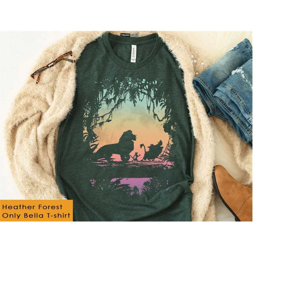 Disney Lion King Gradient Jungle Trio Graphic T-Shirt, Simba Timon Pumbaa Rafiki Shirt, Disneyland Family Matching Shirt.jpg