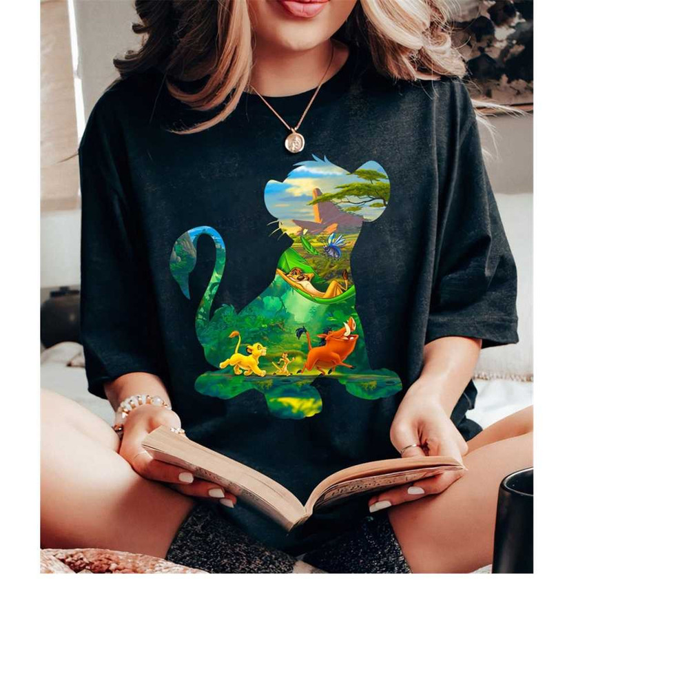 Disney Lion King Simba Silhouette Graphic T-Shirt, Disney Simba Portrait Tee,Disneyland Holiday Vacation Gift Unisex Adu.jpg