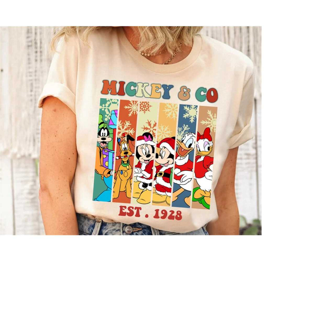 Disney Mickey & Co Est 1928 Christmas Shirt, Santa Mickey and Friends, Mickey's Very Merry Xmas, Disneyland Christmas Fa.jpg