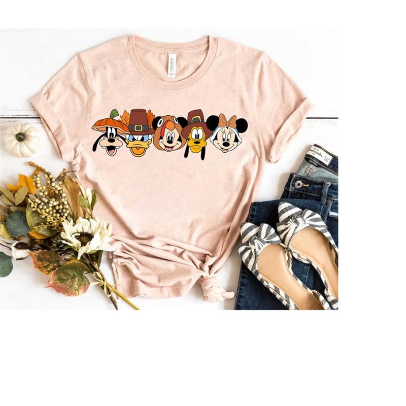 Disney Mickey and Friends Fall Vibes Pumpkin Shirt, Thanksgiving Shirt, Fall Things Shirt, Boho Fall Shirt, Autumn Vibes.jpg