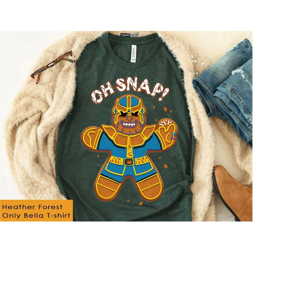 Marvel Christmas Thanos Gingerbread Oh Snap Shirt, Disneyland Christmas Matching Family Shirts, Christmas Squad Shirt Pa.jpg