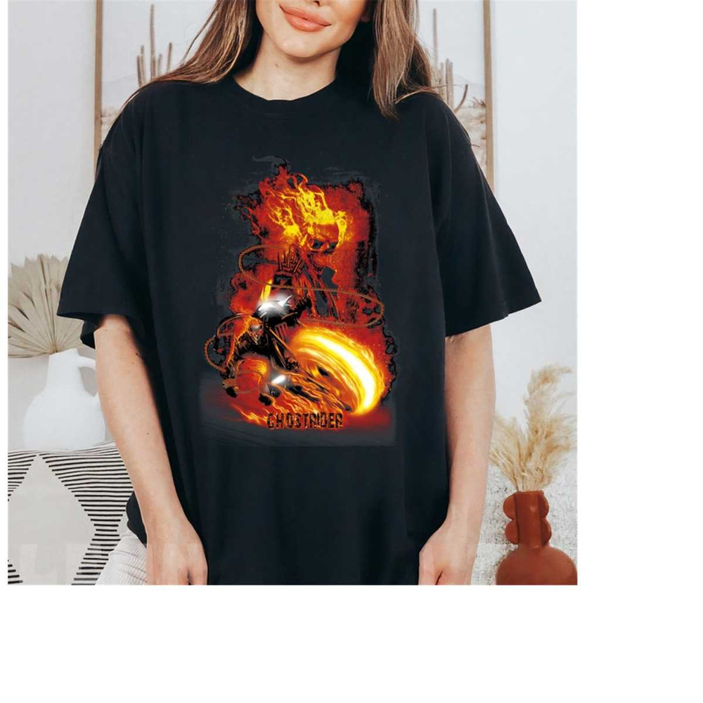 Marvel Ghost Rider Fire Fury Graphic T-Shirt, Disneyland Family Matching Shirt, Magic Kingdom Tee, WDW Epcot Theme Park.jpg