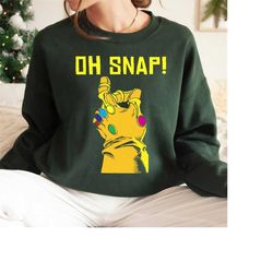 marvel thanos infinity gauntlet oh snap graphic t-shirt, marvel avengers shirt, disneyland trip gift, matching family s