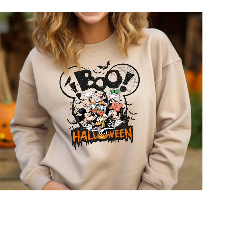 Mickey And Friends Boo Halloween Sweatshirt, Disney Halloween Shirt, Disney Halloween Matching Shirt, Mickey Halloween P.jpg