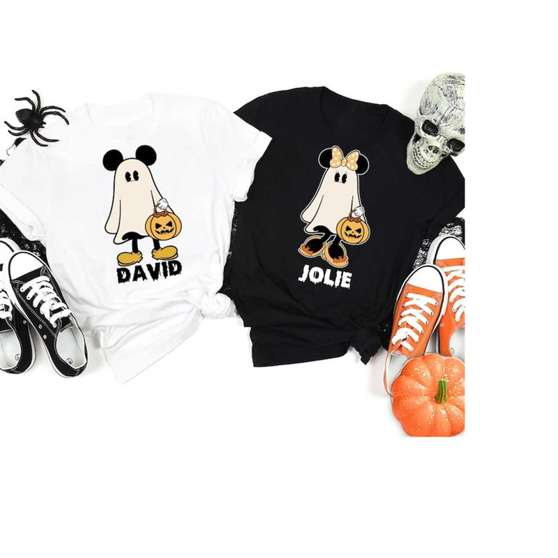 Mickey and Friends Ghost Shirt, Custom Disney Ghost Halloween Sweatshirt, Disney Spooky Season T-Shirt, Halloween Pumpki.jpg
