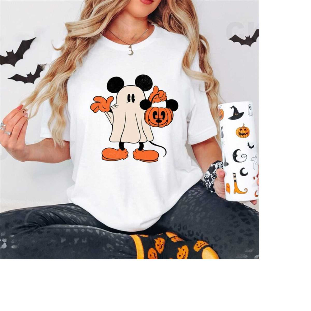 Mickey Ghost Halloween Shirt, Retro Mickey Shirt, Mickey's Not So Scary Halloween Shirt, Halloween Pumpkin Shirt, Mickey.jpg