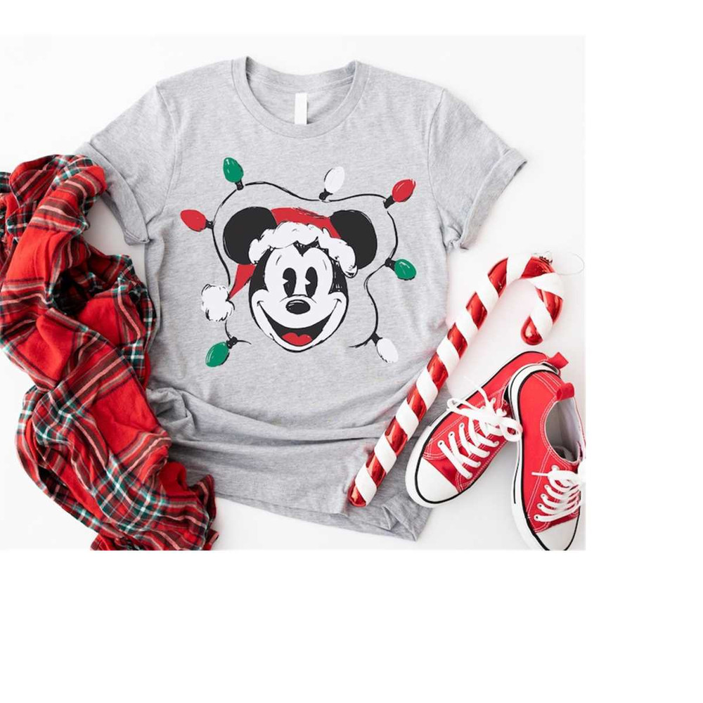 Mickey Mouse Christmas Sweatshirt, Disney Christmas Lights Shirt, Disney Christmas Trip Shirt, Disneyland Holiday Shirt,.jpg