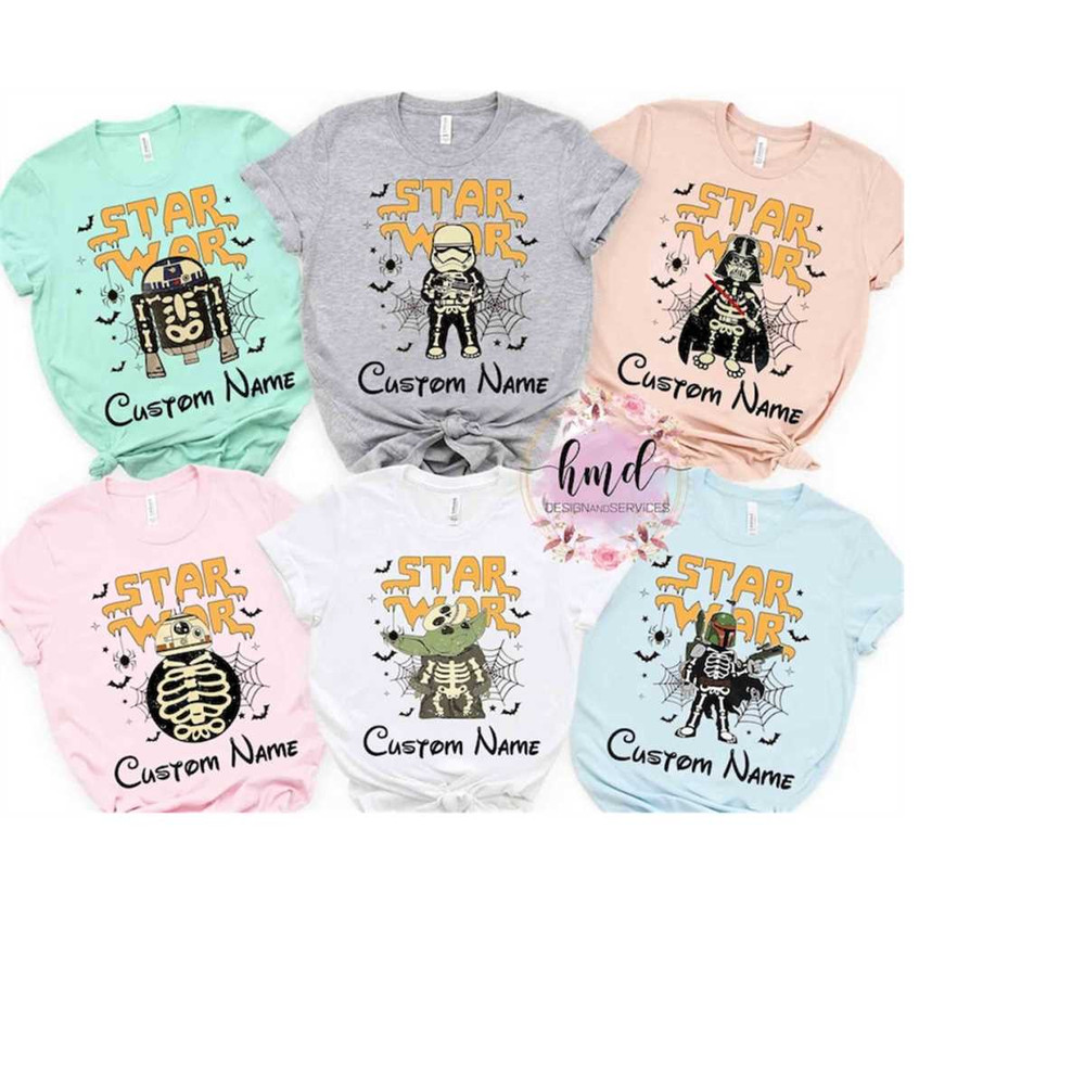Personalized Star Wars Characters Skeleton Custom Halloween Shirt, Mickey's Not So Scary Party Matching Tee, Galaxy's Ed.jpg