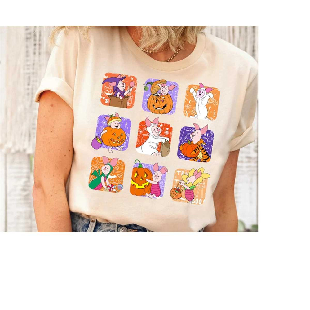 Retro Disney Piglet Mummy Witch Halloween Moods Shirt, Winnie The Pooh Halloween Tee, Disneyland Halloween Party Matchin.jpg
