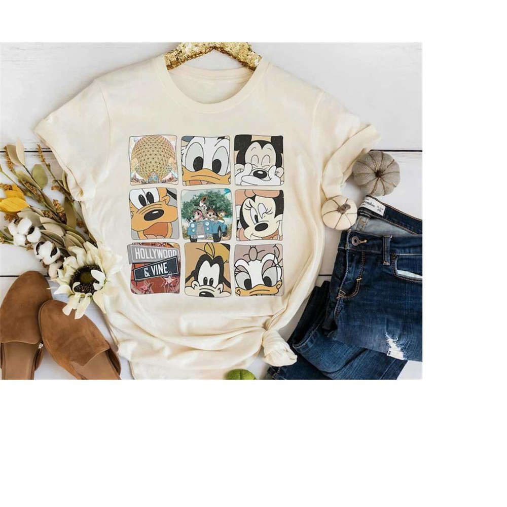 Retro Mickey And Friends Big Face Photoshoot T-shirt, Mickey Mouse Disneyland Trip Gift, WDW Matching Family Shirts, Mag.jpg
