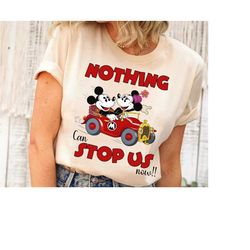 retro nothing can stop us now shirt, mickey minnies runaway railway shirt, disney mickey and friends, disneyland matc