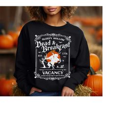 sleepy hollow dead and breakfast vacancy sweatshirt, disney spooky season shirt, witchy salem shirt, witches shirt, head