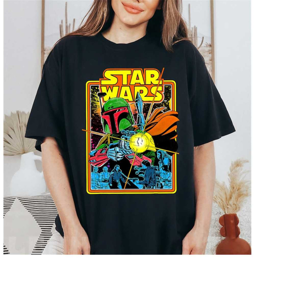Star Wars Boba Fett Bounty Hunter Comic Book Cover T-Shirt, Boba Fett Tee, Disney Star Wars Matching Family Shirt, Magic.jpg