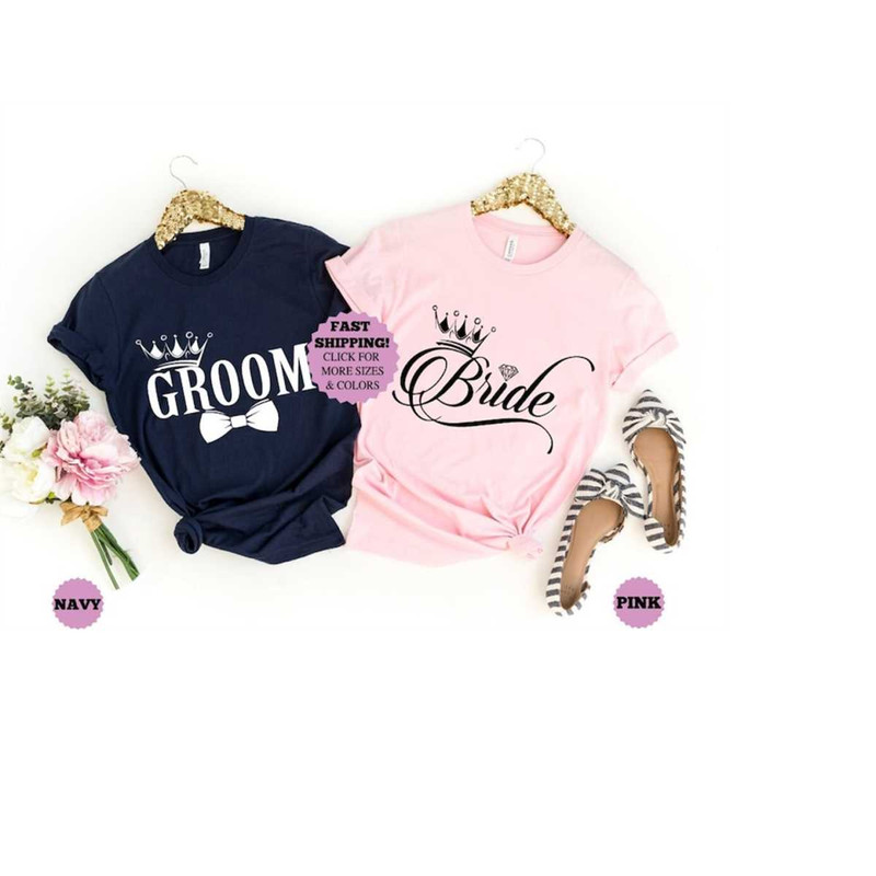 Bride and Groom Shirt, Wedding Tee, Bride Groom Set Gift, Just Married Gift, Honeymoon Shirts, Newly Married Shirt, Matc.jpg